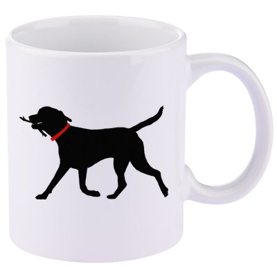 Labrador Retriever Play Fetch Black Lab 11oz C Handle Ceramic Mug