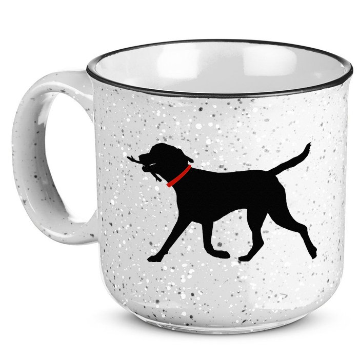 Labrador Retriever Play Fetch Black Lab 15oz Campfire Ceramic Mug
