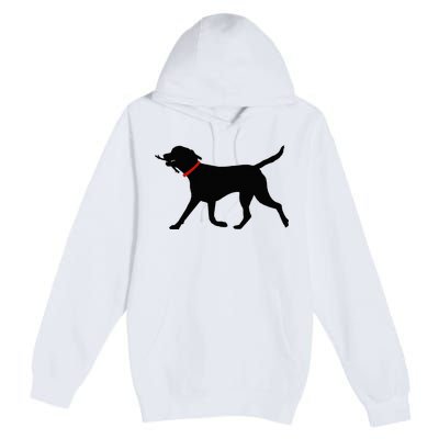Labrador Retriever Play Fetch Black Lab Premium Pullover Hoodie