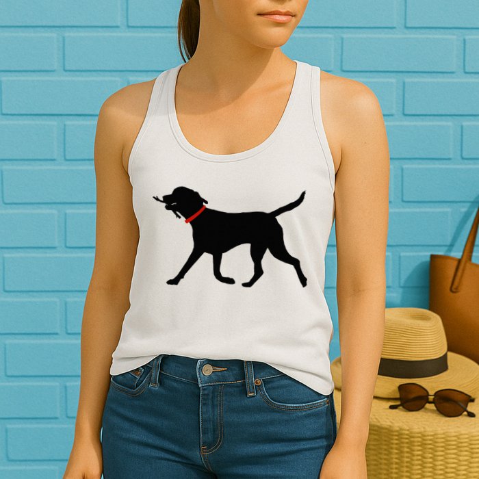 Labrador Retriever Play Fetch Black Lab Womens Tank Top