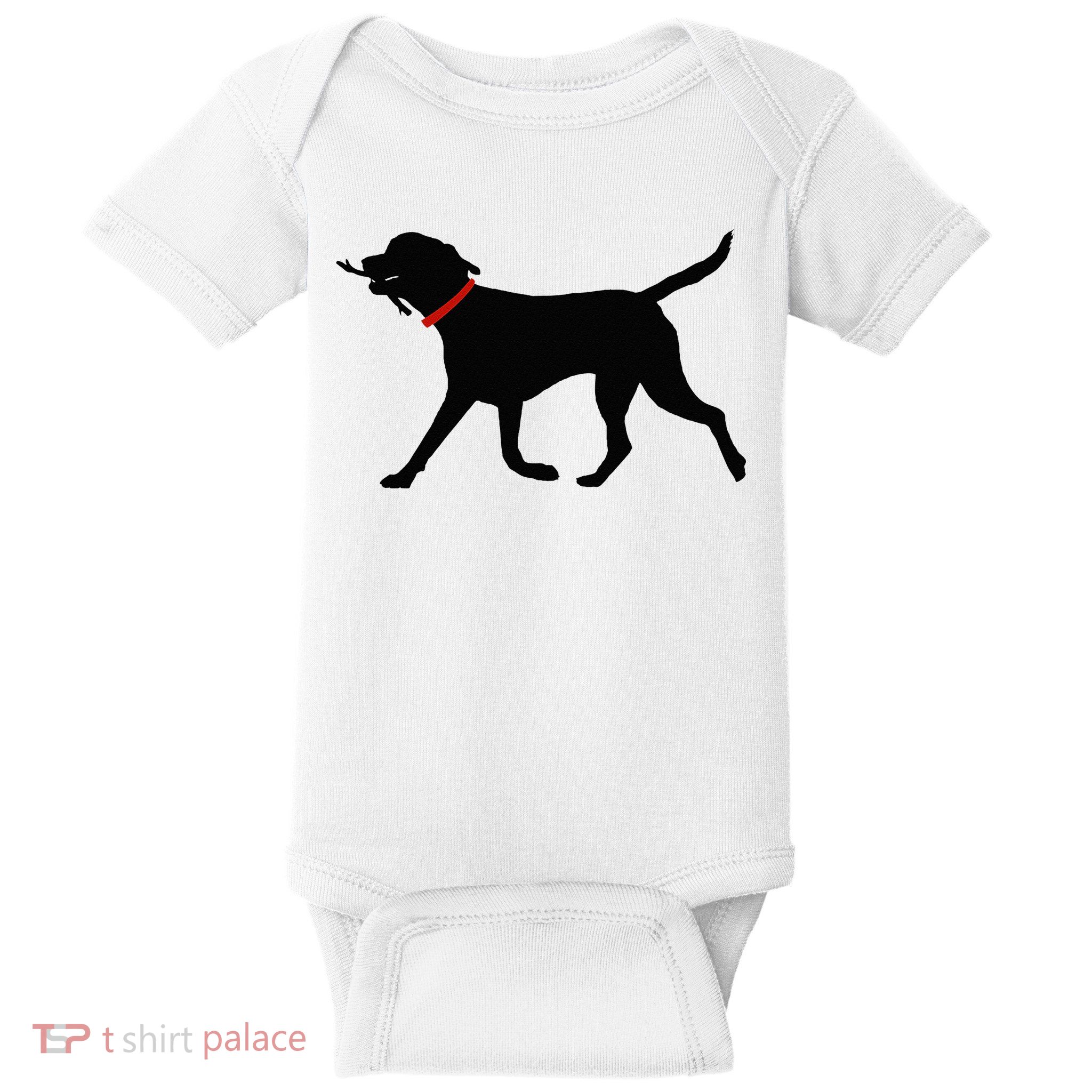 Labrador Retriever Play Fetch Black Lab Baby Bodysuit