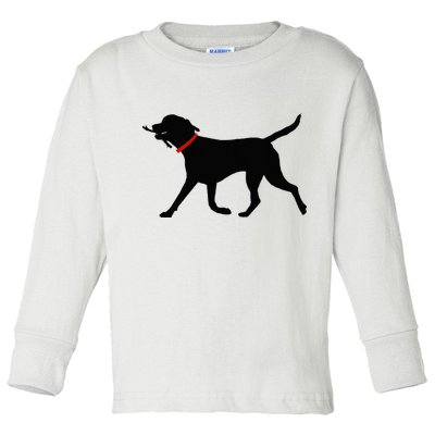 Labrador Retriever Play Fetch Black Lab Toddler Long Sleeve Shirt