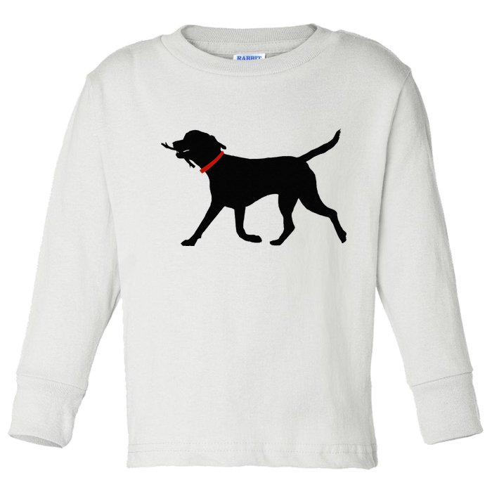 Labrador Retriever Play Fetch Black Lab Toddler Long Sleeve Shirt