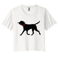 Labrador Retriever Play Fetch Black Lab Crop Top