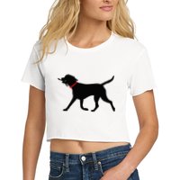Labrador Retriever Play Fetch Black Lab Crop Top