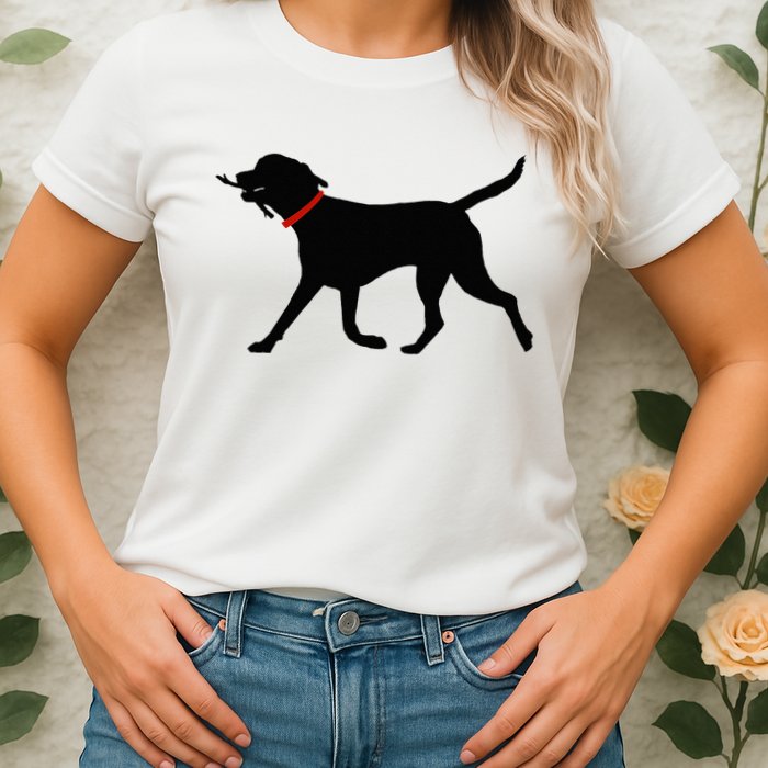 Labrador Retriever Play Fetch Black Lab Womens T-Shirt