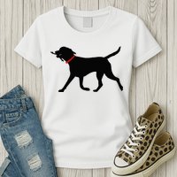 Labrador Retriever Play Fetch Black Lab Womens T-Shirt