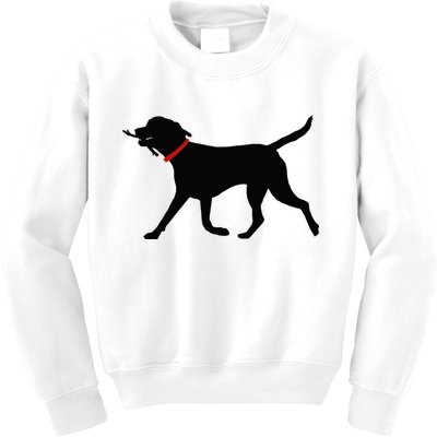 Labrador Retriever Play Fetch Black Lab Kids Sweatshirt