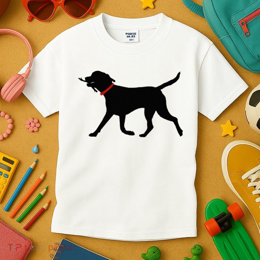 Labrador Retriever Play Fetch Black Lab Kids T-Shirt