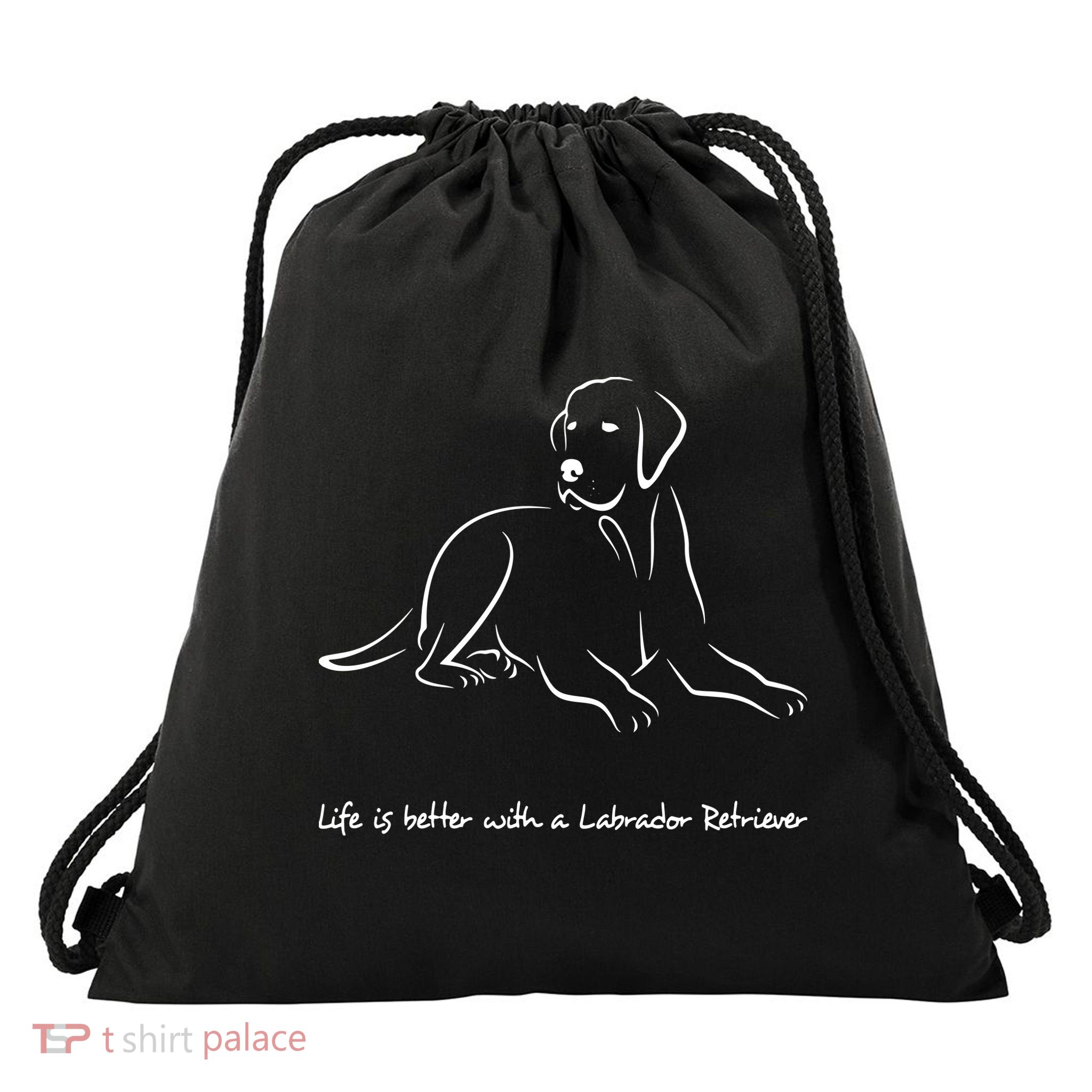 Labrador Retriever Premium T Drawstring Bag