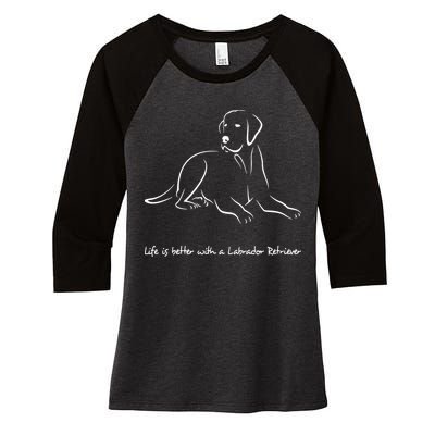Labrador Retriever Premium T Women's Tri-Blend 3/4-Sleeve Raglan Shirt