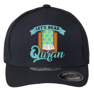 Lets Read Quran Muslim Islam Mosque Prayer Mat Religion Gift Flexfit Unipanel Trucker Cap