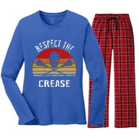 Lacrosse Retro Respect The Crease Women's Long Sleeve Flannel Pajama Set 