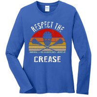 Lacrosse Retro Respect The Crease Ladies Long Sleeve Shirt