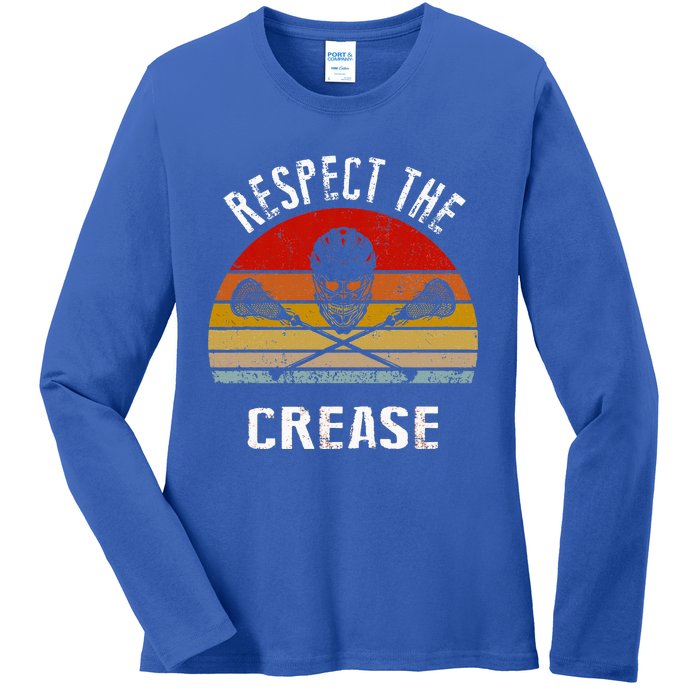 Lacrosse Retro Respect The Crease Ladies Long Sleeve Shirt