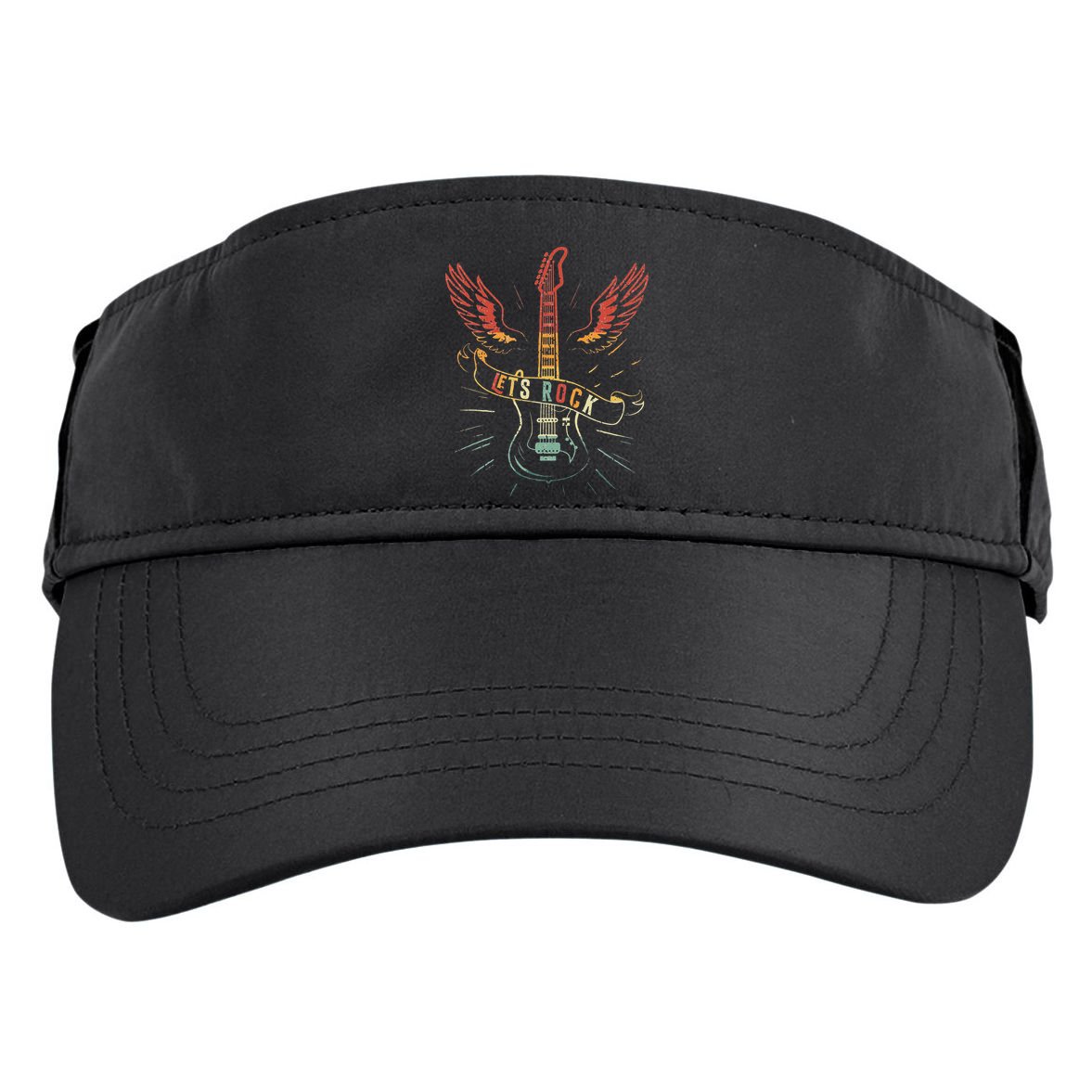 Lets Rock Rock n Roll Guitar Retro lovers Adult Drive Performance Visor