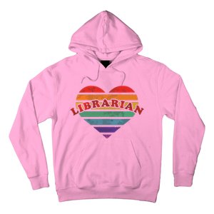 Librarian Retro Rainbow Heart 80s Whimsy LGBTQ Pride G Hoodie