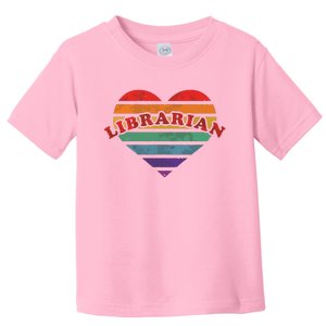 Librarian Retro Rainbow Heart 80s Whimsy LGBTQ Pride G Toddler T-Shirt