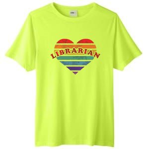 Librarian Retro Rainbow Heart 80s Whimsy LGBTQ Pride G Tall Fusion ChromaSoft Performance T-Shirt