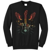 Lets Rock Rock N Roll Guitar Retro Lovers Sweatshirt