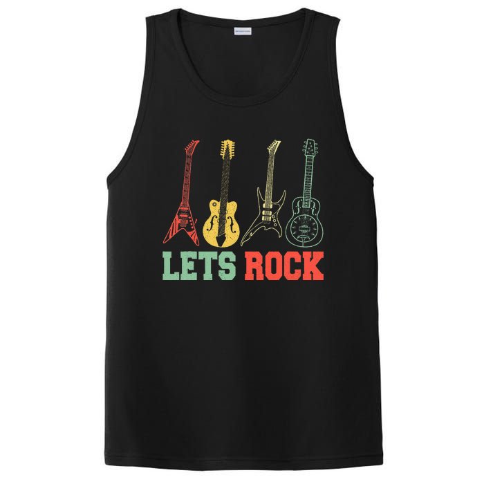 Lets Rock Rock Roll Guitar Retro PosiCharge Competitor Tank