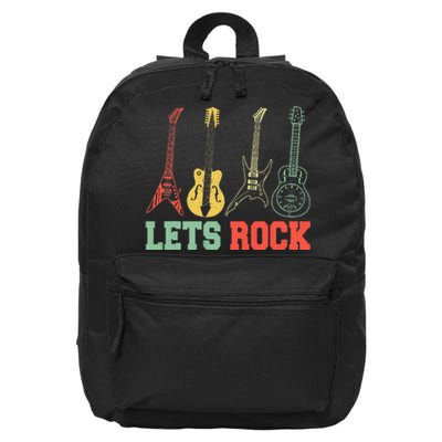 Lets Rock Rock N Roll Guitar Retro 16 in Basic Backpack