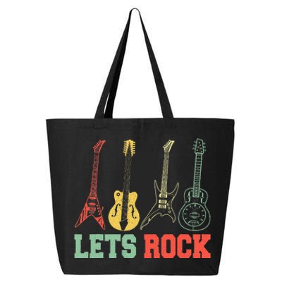 Lets Rock Rock N Roll Guitar Retro 25L Jumbo Tote