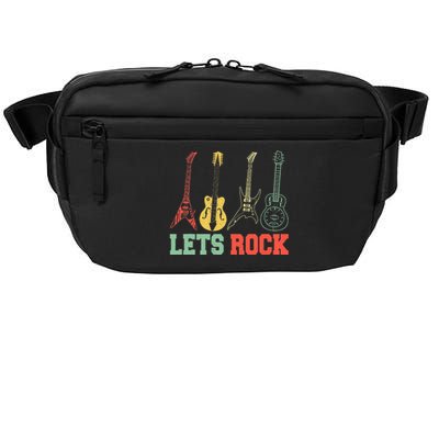 Lets Rock Rock N Roll Guitar Retro Crossbody Pack