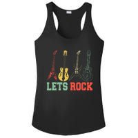 Lets Rock Rock N Roll Guitar Retro Ladies PosiCharge Competitor Racerback Tank