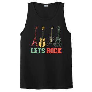 Lets Rock Rock N Roll Guitar Retro PosiCharge Competitor Tank