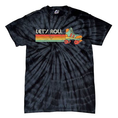 LetS Roll Roller Skating Skater Skate Retro Tie-Dye T-Shirt