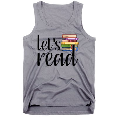 Lets Read Reading Teacher Reading Interventionist Cool Gift Tank Top