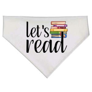 Lets Read Reading Teacher Reading Interventionist Cool Gift USA-Made Doggie Bandana