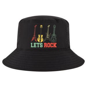 Lets Rock Rock n Roll Guitar Retro lovers Cool Comfort Performance Bucket Hat