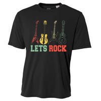 Lets Rock Rock n Roll Guitar Retro lovers Cooling Performance Crew T-Shirt