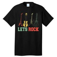 Lets Rock Rock n Roll Guitar Retro lovers Tall T-Shirt