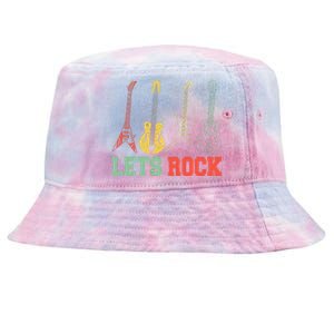 Lets Rock Rock n Roll Guitar Retro lovers Tie-Dyed Bucket Hat