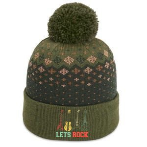 Lets Rock Rock n Roll Guitar Retro lovers The Baniff Cuffed Pom Beanie