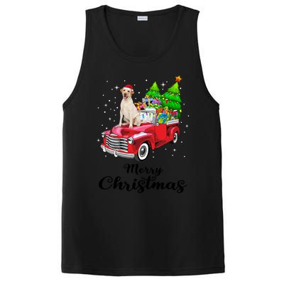 Labrador Retriever Ride Red Truck Christmas Pajama Gift PosiCharge Competitor Tank