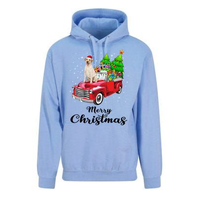 Labrador Retriever Ride Red Truck Christmas Pajama Gift Unisex Surf Hoodie