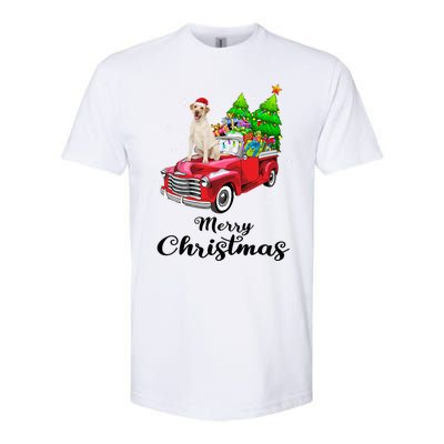 Labrador Retriever Ride Red Truck Christmas Pajama Gift Softstyle® CVC T-Shirt