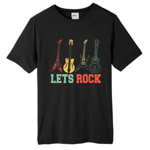 Lets Rock Rock n Roll Guitar Retro Tall Fusion ChromaSoft Performance T-Shirt