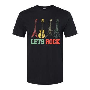 Lets Rock Rock n Roll Guitar Retro Softstyle CVC T-Shirt