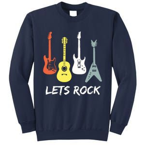 Lets Rock Rock N Roll Guitar Retro Gift Men Women Sweatshirt