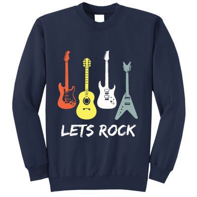 Lets Rock Rock N Roll Guitar Retro Gift Men Women Sweatshirt
