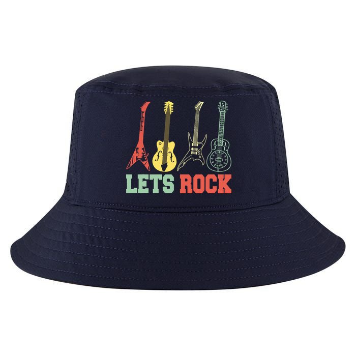 Lets Rock Rock N Roll Guitar Retro Cool Comfort Performance Bucket Hat