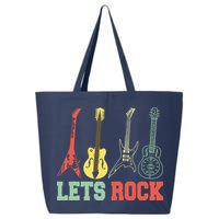 Lets Rock Rock N Roll Guitar Retro 25L Jumbo Tote