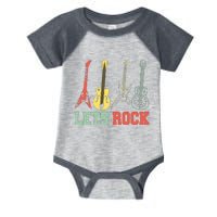 Lets Rock Rock N Roll Guitar Retro Infant Baby Jersey Bodysuit