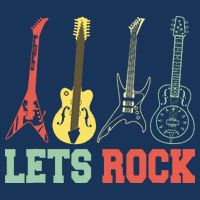 Lets Rock Rock N Roll Guitar Retro Toddler T-Shirt