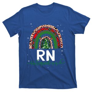 Leopard Rainbow Rn Squad Nurse Christmas Tree Xmas Holiday Gift T-Shirt